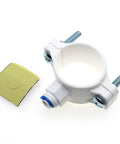 Drain Saddle Valve Quarter Inch Quick Connect Hose Pipe Adapter for Reverse Osmosis System White, DIY friendly clamp on drain line