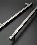 10 Pack Brushed Satin Nickel Kitchen Cabinet Pulls T Bar Style Drawer Handles For Cabinets Cupboards 7.5 Inch Hole Centers Model ZH0021