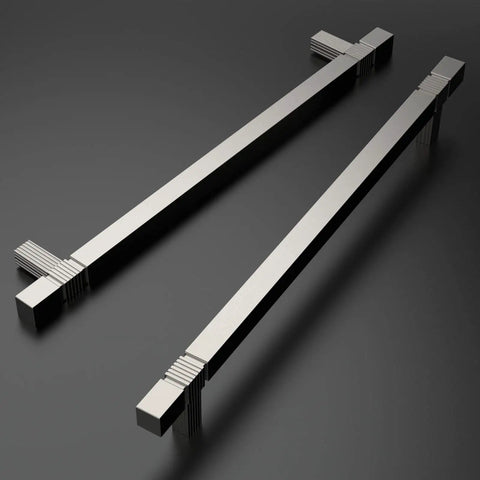 10 Pack Brushed Satin Nickel Kitchen Cabinet Pulls T Bar Style Drawer Handles For Cabinets Cupboards 7.5 Inch Hole Centers Model ZH0021