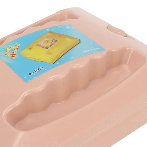 Dual Roller Carpet Sofa Sweeper With Double Action Floor Dust Collector in pink with graphic label, compact size for easy cleaning.