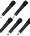 5 Pack Trekking Pole Tips Replacement Carbide Tungsten End Caps For Outdoor Hiking Sticks Climbing Walking Poles Gear Durable Wear Resistant Universal Rod End Tip Set, 76x12 mm black
