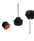Hydraulic Fluid Reservoir Air Breather With Built In Dipstick For Car Hydraulic Systems, red cap, 1 inch, 40 micron filter