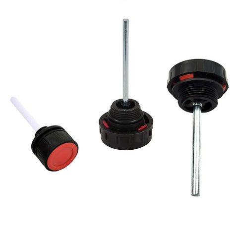 Hydraulic Fluid Reservoir Air Breather With Built In Dipstick For Car Hydraulic Systems, red cap, 1 inch, 40 micron filter