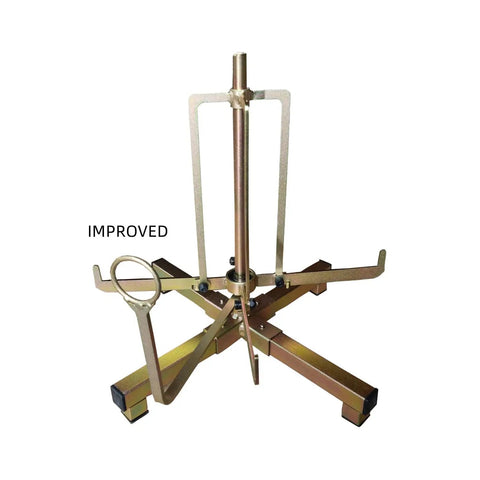 Folding Wire Spool Rack for Floor or Stud Mounting, Handy Cable Dispenser for Romex Wires, durable steel frame.