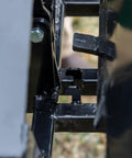3 Point 10 Cu Ft Dump Box For Category 1 Tractors with quick hitch compatibility close-up detail