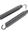 Two Pack 90mm Swivel Exhaust Muffler Springs For Motorcycles Durable Stainless Steel Construction With Anti Binding Hook Design Keeps Exhaust Parts Tight Prevents Cracking On Rough Bumpy Roads.