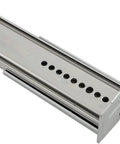Center Mount Drawer Slide 18 Inch Cadmium Finish Bottom Mounted Cabinet Glide, heavy-duty metal rail