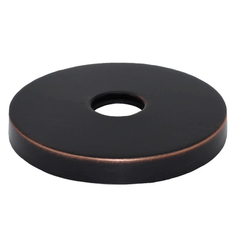 Extra Large 3.5 Inch Shower Escutcheon Plate in Oil Rubbed Bronze, round with center hole, for wall repair and sleek look