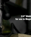 High-speed steel annular cutter, 5/8 in diameter by 1 in long, with 3/4 in Weldon shank for magnetic drill press.