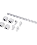 Heavy Duty Linear Guide Rail System With 4 Slide Blocks Precision Linear Motion Guide For Machinery Automation Equipment Tools And Accessories Built For CNC Robotics Production Lines And Shop Floor Ready, steel rail and blocks