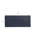 Heavy Duty Exercise Equipment Floor Mat For Under Treadmill Spin Bike And Home Gym Machines 36 By 84 Inch Surface Protector Reducing Noise Vibration And Floor Damage On Carpets And Hard Floors, black mat on white background with dimensions marked.