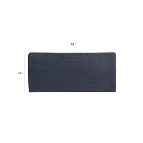 Heavy Duty Exercise Equipment Floor Mat For Under Treadmill Spin Bike And Home Gym Machines 36 By 84 Inch Surface Protector Reducing Noise Vibration And Floor Damage On Carpets And Hard Floors, black mat on white background with dimensions marked.