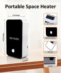 Personal Space Heater Portable Mini Electric Desk Warmer For Room And Office Black Auto Shut Off Temperature Protection