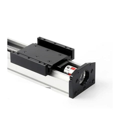 Beefed-Up Enclosed Linear Guide Replacement Actuator Module With Ball Screw Slide Table For Nema34 Motors, Precision CNC Linear Motion System For Industrial Production And Heavy Load Positioning, black metal
