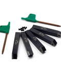 Three Eighths Inch Mini Indexable Lathe Turning Tool Holder Set, Five Piece With AL AR BL BR E Holders And Five TCMT C6 Carbide Inserts