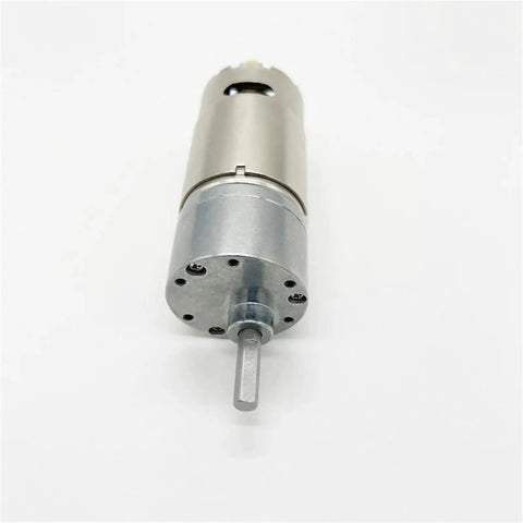 24V Gear Motor Micro DC Reducer for Lagom Vs3 Mini Coffee Grinder, shaft with hole shown on white background.