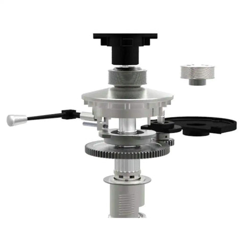 Exploded view of USA powered draw bar from EVS 949 Milling Machine With 2 Axis Newall DP700 DRO X Axis Powerfeed