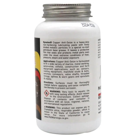 Copper Anti Seize Paste 8 Oz Can For Tough As Nails Heavy Duty Gear And Auto Threads That Stand Up To Extreme Heat Pressure Steam And Water Prevent Galling Seizing And Corrosion Industrial Grade 12 Pack, label view