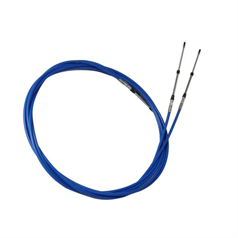 Two Pack 12 Foot Marine Throttle And Shift Control Cables For Outboard Engine Control Box 3300 33C Compatible Blue Boat Lever