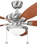 Discover This Super Stylish Brushed Stainless Steel Fifty Two Inch Ceiling Fan Featuring An Integrated Led Light That Is Included And Safety Rated For Dry Locations