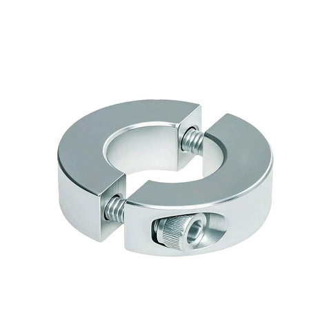 Set Of Four Three Quarters Inch Bore Zinc Plated Shaft Collar With Double Split Clamp On Design, Easy Install, front view