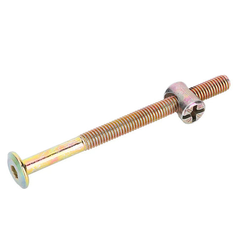 Tough As Nails M6 X 80Mm Wood Bed Bolts Replacement Kit, carbon steel hex socket head cap screw close-up view.