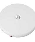 Ymiko Motorized 360 Rotating Display Stand With Built In Led Light, sleek white turntable base with spotlight feature.