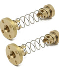 Two Pack Anti Backlash Brass Nut With Spring Loaded Design For T8x2 Acme Lead Screws Eliminates Play Gap 2mm Pitch 1 Start Fits Tr8x2 CNC Machines And 3D Printers Upgrade, showing two brass nuts with springs