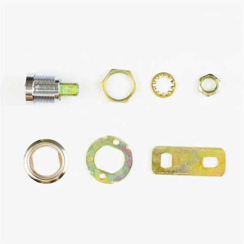 Brass Cam Lock For Equipment And DIY Furniture Hardware JA29 B 1Pcs components shown disassembled for detail view.