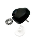 JFGTHJ ECOVACS front caster wheel for T10/T20/X1 Omni vacuum; black plastic wheel with metal bearing and white spacer