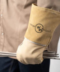 Stick Welding Gloves Heat Resistant With Pro Grade Premium Grain Cowhide Leather Heavy Duty Cotton Lining Reversed Palm