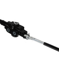 Heavy Duty Hydraulic Log Splitter Valve With Auto Return Detent 25 GPM At 3500 PSI, side view