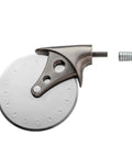 Heavy Duty 4 Inch Diameter Stainless Steel Pizza Cutter Turning Kit With Pewter Finish Slicer For Quick Even Cuts Easy To Install
