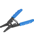 Alloy Steel Wire Stripping Pliers With Built In Crimping Tool And Cutting Mouth Ruler Scale For Electricians, blue handles.
