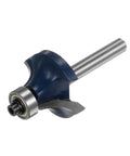 Superior 3/4 Radius Roundover Router Bit With 1/4 Inch Shank And Durable Carbide Tip, precision bearing guide for woodworking.