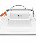 AH Lighting 6 Inch Square 5CCT Recessed Retrofit Downlight Dimmable with Baffle Trim - UL Certified - 12 Pack back view with wiring.