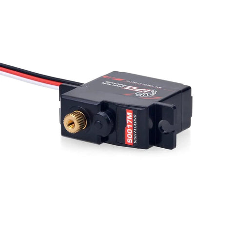 Compact Digital Servo Motor With All Metal Gears Kicking Serious Butt In Torque For Rc Cars Gimbals And Miniature Robots. Close-up view.