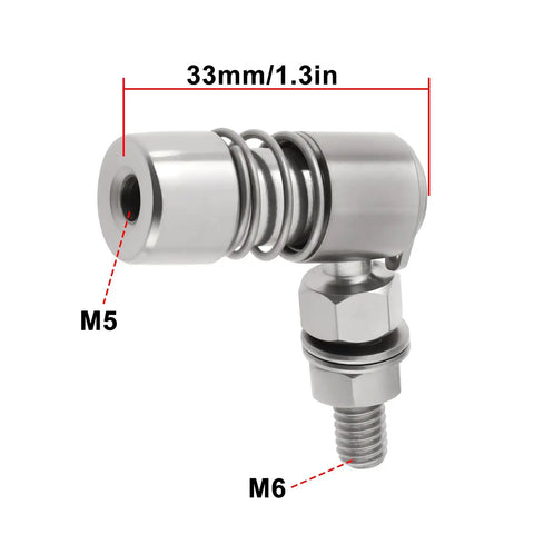 M6 Marine Ball Joint Connection Fitting For Outboard Remote Control Boat Throttle Cable And Shift Cable Stainless Steel