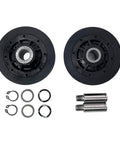 Universal Dryer Drum Roller Kit Replacement For Speed Queen RB170002 510708 And Alliance Dryers shown with parts laid out.