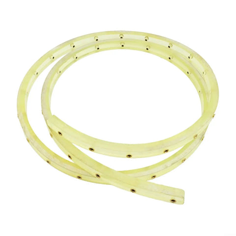 Flexible curve router guide, 2 meters long, green polyurethane, designed for precise woodworking contours.