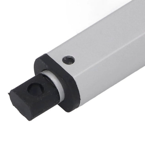 Close-up view of a Mini Electric Linear Actuator Delivering Knockout Fifty Newtons Of Thrust With Slick Forty Millimeter Stroke.