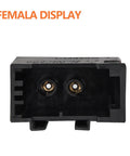 Mellbree 2-pack fiber optic loop bypass adapters; black plastic module with two round gold-plated connector sockets.