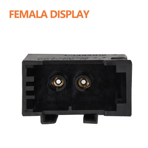 Mellbree 2-pack fiber optic loop bypass adapters; black plastic module with two round gold-plated connector sockets.