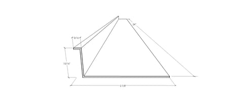 Under Cabinet Light Diffuser Cover Replacement For 24 Inch L Shaped White Ribbed Acrylic No Brainer Install Durable Kitchen Pantry Bathroom Fixture Fluorescent Lamp Cover For Bright Clean Look - technical diagram