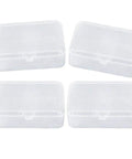 Clear Rectangle Storage Boxes With Hinged Lids 4 Pack For Small Parts Crafts Beads Screws Batteries And Drills Keep Your Workspace Totally Organized