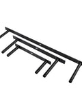 Heavy Duty Hidden Floating Shelf Brackets Six Pack Built Different Badass Wall Support Rods For Clean Modern Shelves And Solid Kitchen Storage Racks Matte Black Hardware Setup, showing varied sizes.