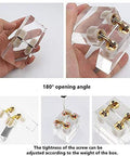 10 Pack 10mm Invisible Brass Barrel Hinges Hidden Concealed Furniture Hinges With 180 Degree Opening displayed in clear plastic