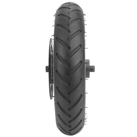 Front view of Beefy 9.8 Inch Pneumatic Rear Tire For Electric Scooter With Disc Brake Replacement Wheel Heavy Duty Cushioning