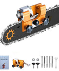 Portable Chainsaw Sharpening Kit For No Fuss Edge Renewal, Lightweight Outdoor Sharpening Tool Set For All Chainsaws And Electric Saws, Easy To Use, Fast Sharpening In Seconds, Includes Sharpener File Table, 1 Piece displayed on a chainsaw blade with accessories