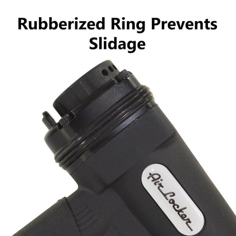 Close-up of Heavy Duty Air Punch Nailer And Nail Remover Pro Grade Pneumatic Tool showing rubberized ring for no slippage.
